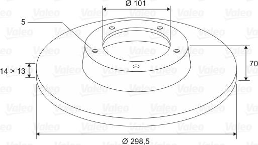 Valeo 186283 - Brake Disc autospares.lv