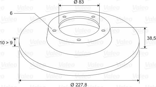 Valeo 186226 - Brake Disc autospares.lv