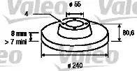 Valeo 186796 - Brake Disc autospares.lv