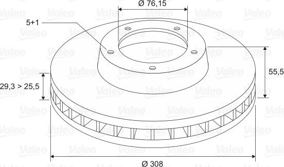 Valeo 186756 - Brake Disc autospares.lv