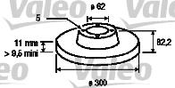 Valeo 186761 - Brake Disc autospares.lv