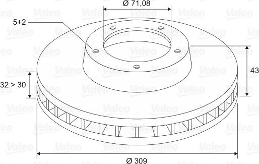 Valeo 186703 - Brake Disc autospares.lv