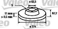 Valeo 186718 - Brake Disc autospares.lv