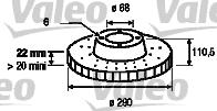 Valeo 187058 - Brake Disc autospares.lv