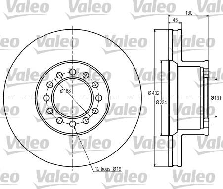 Valeo 187052 - Brake Disc autospares.lv