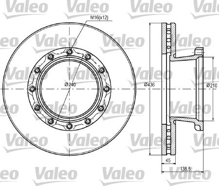 Valeo 187069 - Brake Disc autospares.lv