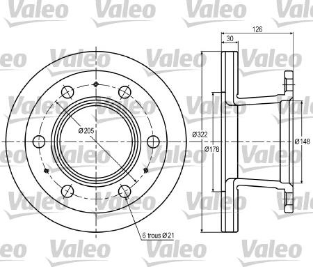 Valeo 187002 - Brake Disc autospares.lv