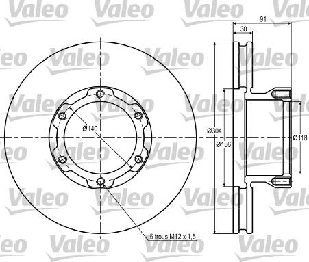 Valeo 187016 - Brake Disc autospares.lv