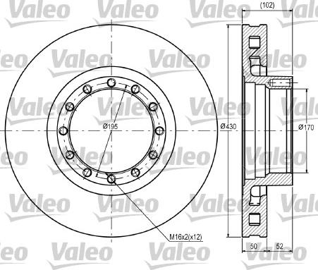 Valeo 187089 - Brake Disc autospares.lv