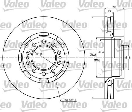 Valeo 187024 - Brake Disc autospares.lv