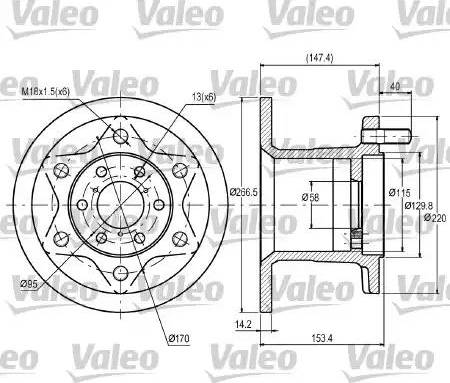 Valeo 187028 - Brake Disc autospares.lv