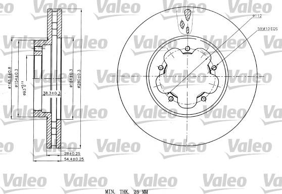 Valeo 187150 - Brake Disc autospares.lv