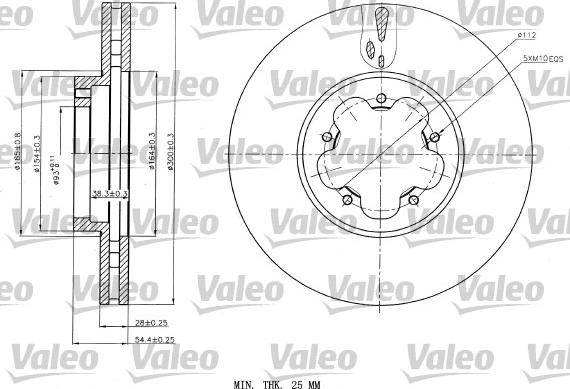 Valeo 187151 - Brake Disc autospares.lv