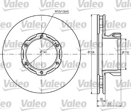 Valeo 187105 - Brake Disc autospares.lv