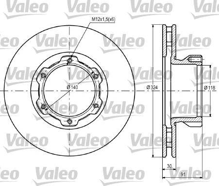 Valeo 187108 - Brake Disc autospares.lv