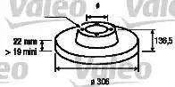 Valeo 187130 - Brake Disc autospares.lv