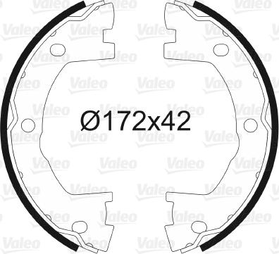 Valeo 128900 - Brake Shoe Set, parking brake autospares.lv