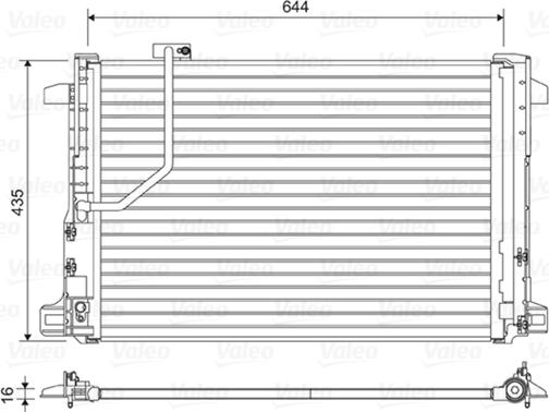 Valeo 814044 - Condenser, air conditioning autospares.lv