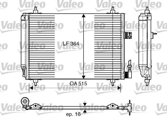 Valeo 814066 - Condenser, air conditioning autospares.lv