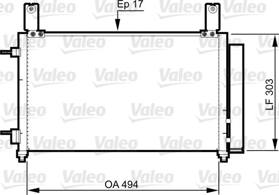 Valeo 814358 - Condenser, air conditioning autospares.lv