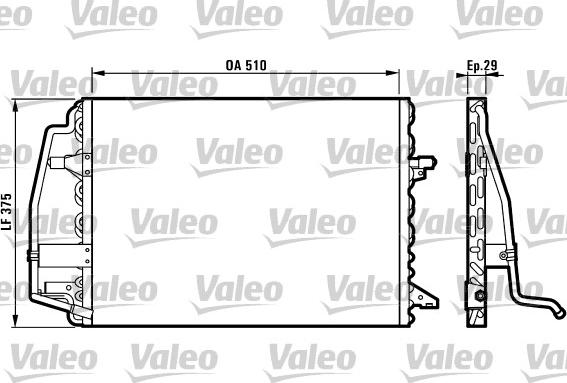 Valeo 816898 - Condenser, air conditioning autospares.lv