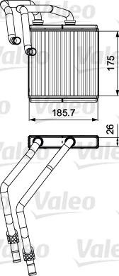 Valeo 811544 - Heat Exchanger, interior heating autospares.lv