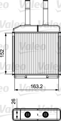 Valeo 811522 - Heat Exchanger, interior heating autospares.lv