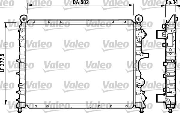 Valeo 811072 - Radiator, engine cooling autospares.lv