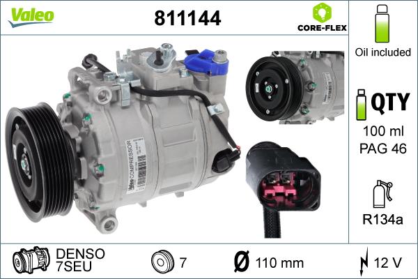Valeo 811144 - Compressor, air conditioning autospares.lv
