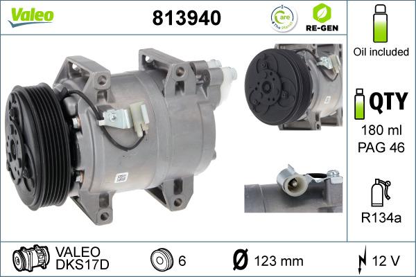 Valeo 813940 - Compressor, air conditioning autospares.lv