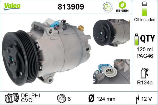 Valeo 813909 - Compressor, air conditioning autospares.lv