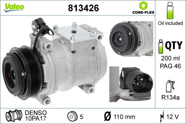 Valeo 813426 - Compressor, air conditioning autospares.lv