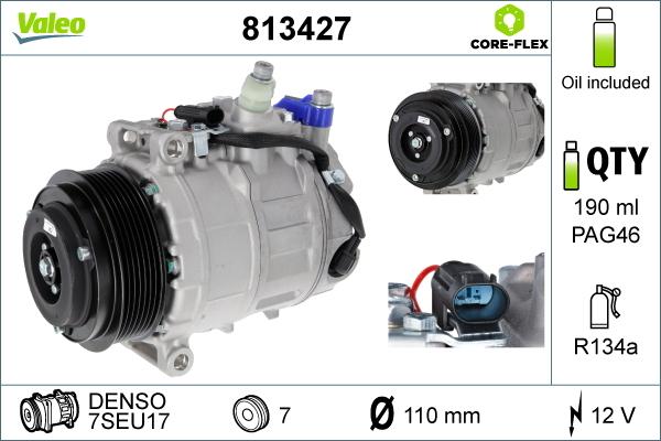 Valeo 813427 - Compressor, air conditioning autospares.lv