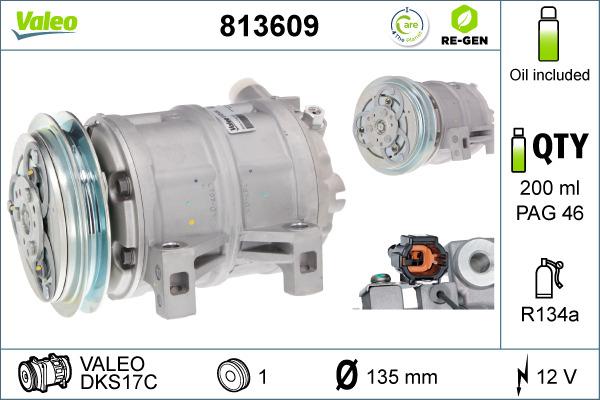 Valeo 813609 - Compressor, air conditioning autospares.lv