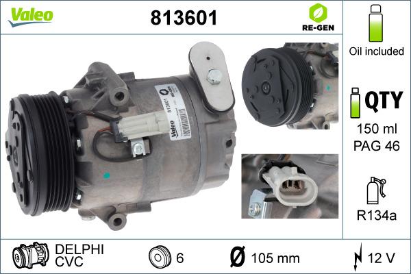 Valeo 813601 - Compressor, air conditioning autospares.lv