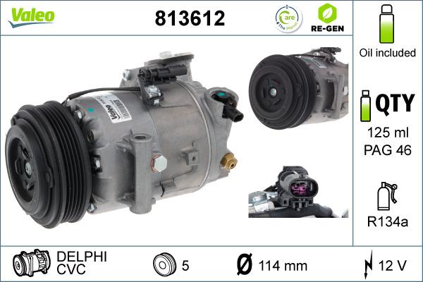 Valeo 813612 - Compressor, air conditioning autospares.lv