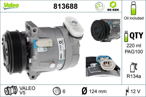 Valeo 813688 - Compressor, air conditioning autospares.lv