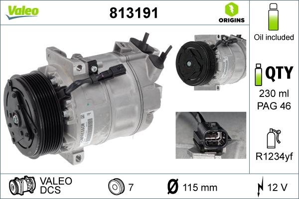 Valeo 813191 - Compressor, air conditioning autospares.lv