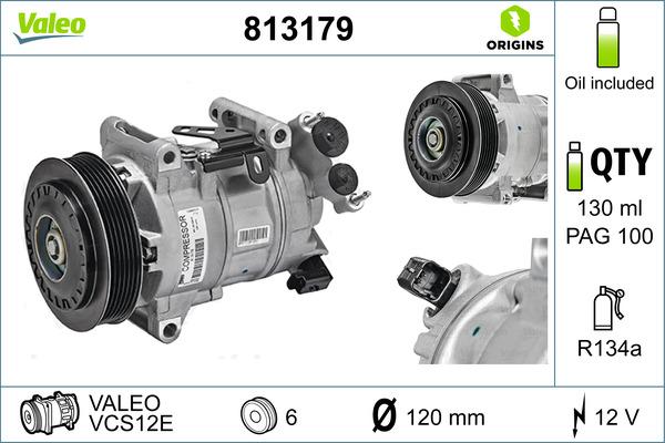 Valeo 813179 - Compressor, air conditioning autospares.lv