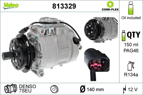 Valeo 813329 - Compressor, air conditioning autospares.lv