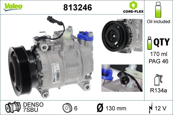 Valeo 813246 - Compressor, air conditioning autospares.lv