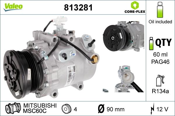 Valeo 813281 - Compressor, air conditioning autospares.lv