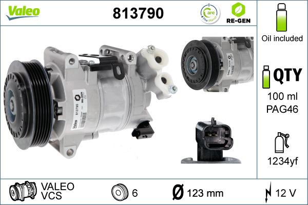 Valeo 813790 - Compressor, air conditioning autospares.lv