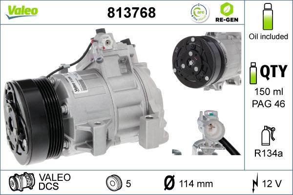 Valeo 813768 - Compressor, air conditioning autospares.lv