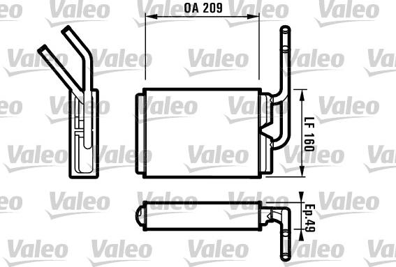 Valeo 812154 - Heat Exchanger, interior heating autospares.lv