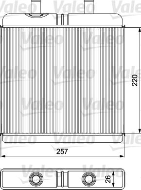 Valeo 812340 - Heat Exchanger, interior heating autospares.lv