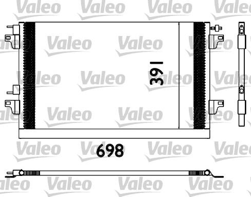 Valeo 817568 - Condenser, air conditioning autospares.lv
