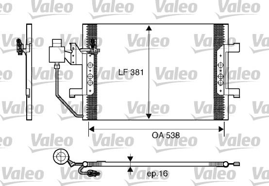 Valeo 817504 - Condenser, air conditioning autospares.lv