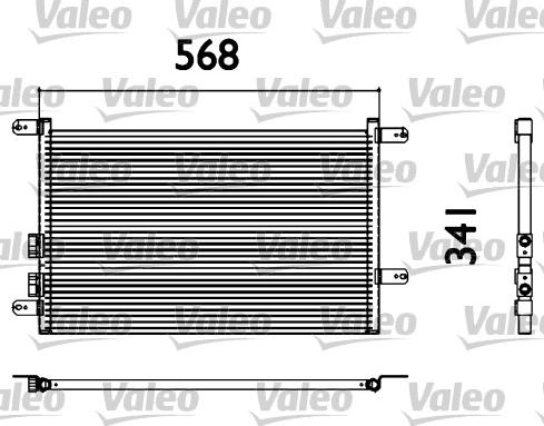 Valeo 817527 - Condenser, air conditioning autospares.lv