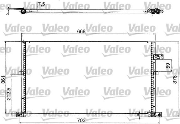 Valeo 817657 - Condenser, air conditioning autospares.lv